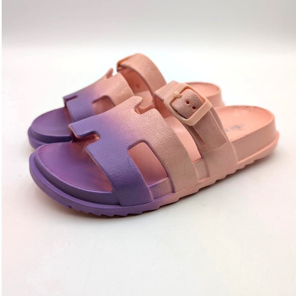 Steve Madden Spirit Buckle Slide Sandals Girls' Purple/Pink Size US2
